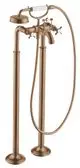 AXOR-HG-AXOR-Montreux-2-Griff-Wannenarmatur-bodenstehend-mit-Kreuzgriffen-Brushed-Red-Gold-16547310 gallery number 1